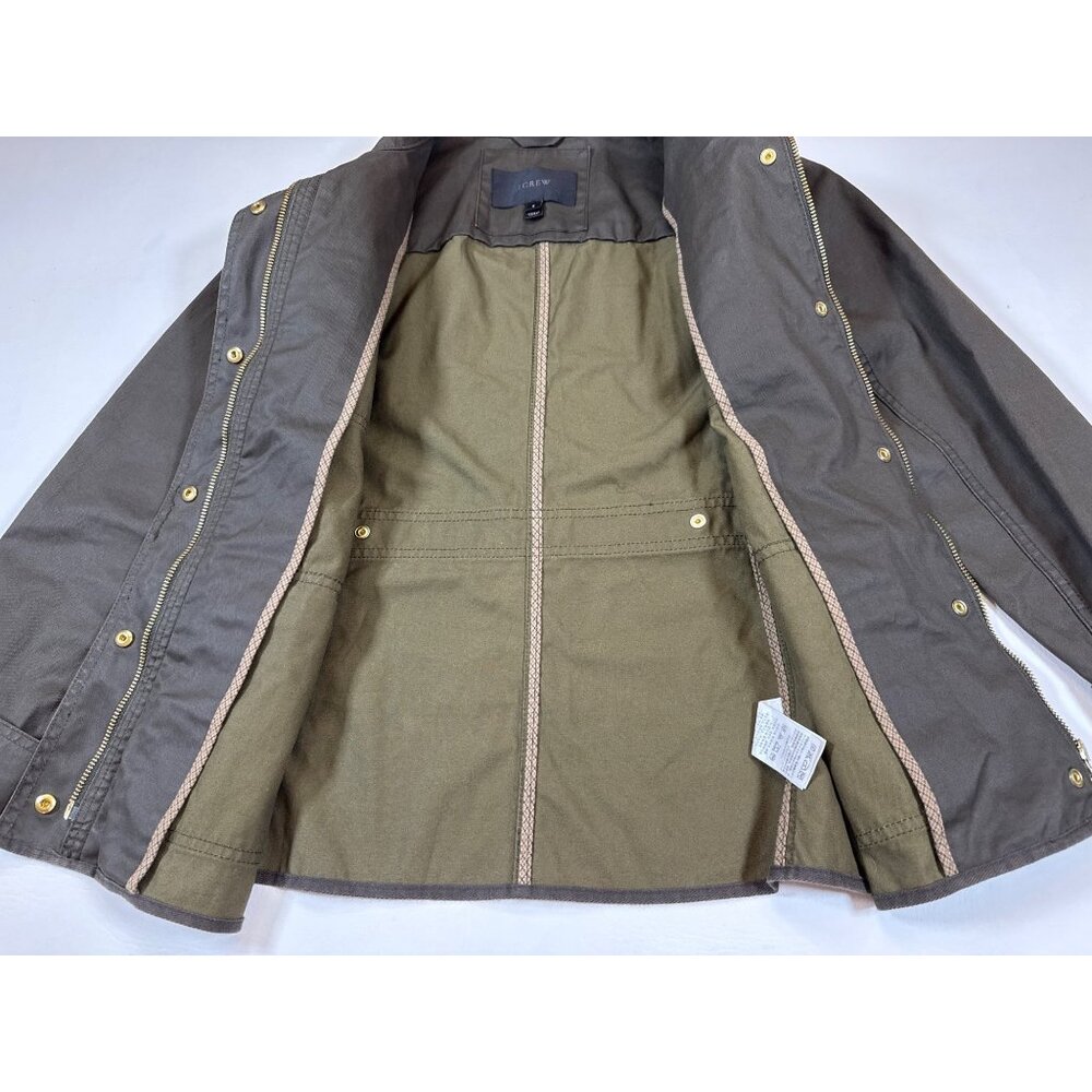 J.Crew The Downtown Field Jacket in olive green Zip Closure small (F328) - Picture 5 of 10